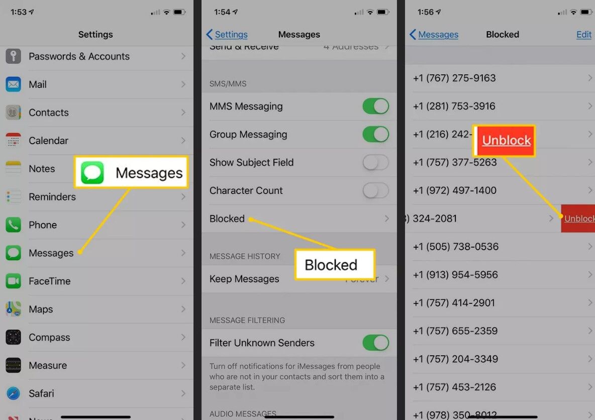 How to Unblock a Number on iPhone or iPad | Gophermods